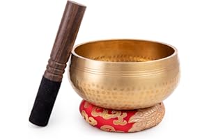 Set di ciotole tibetane – facile da suonare per principianti – autentica meditazione artigianale con suono olistico 7 Chakra guarigione regalo di Himalayan Bazaar (5 Pollici)