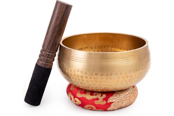 Himalaya Bazaar Ensemble de bols chantants tibétains faciles à jouer pour les débutants – Authentique fabrication artisanale pour la méditation Son holistique 7 chakras Cadeau de guérison (6 Pouce)