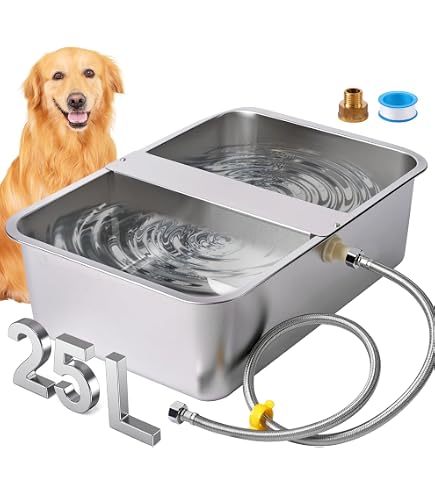 Abreuvoir Automatique Mural 1m Pour Animaux - Raccordement à L'Eau, Niveau Constant - Pour Ovins, Chiens, Chèvres