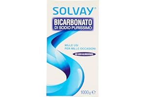 Solvay® - Bicarbonato di Sodio 1000g - Multiuso - Ad uso alimentare - Casa; Cucina; Lavatrice