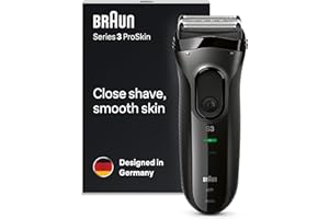 Braun Seria 3 Proskin 3040S Golarka Elektryczna, Czarny/Niebieski, 1 Sztuka