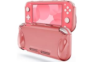 JETech Hülle für Nintendo Switch Lite 2019, rutschfeste Silikonhülle Schutzhülle mit Federung und Anti-kratzt, Coral