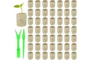 NC Rockwool Cube TAIZER 50PCS Steinwolle Anzuchtmatte Hydroponic Sämling Gemüse Steinwolle Plugs Sämlingsblock Ausbreitung Block Gemüse Zylindrische Sämling Grünhäuser Steinwolle Würfel Anzuchterde