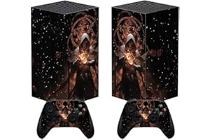 PlayVital Stickers Manette pour Xbox Series X,Autocollant Protection pour Xbox Series X Console Accessoires Skin Habillages-Flammes Invocation