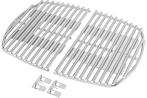 Onlyfire Edelstahl Grillrost Set Grill Ersatzrost für Weber Q1000 Q1200 Q1400 Gasgrills, Ersatz für Weber 7644