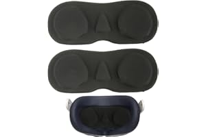 YEWSEAS 2 PCS Copriobiettivo Protettivo Lente VR Cuffia, Accessori compatibile con Pico 4, Meta Quest 3, Quest 2, Oculus Rift S e Valve Index, Nero, Schiuma di Qualità Premium, Vestibilità Perfetta
