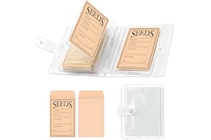 Valicaer 100Pcs Seed Envelopes with Storage Bag Seed Packets Envelope 8x12cm - Small Brown Envelopes for Seeds Paper Bags for Organizing Flower Vegetable Gardener Lover for Saving Collecting