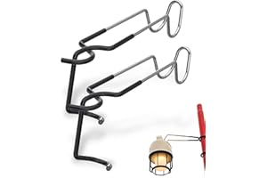 NACETURE Lantern Stand Hook Camping Light Pole – Heavy Duty Camping Lantern Stand Tent Camping Accessories, Tent Pole Hook Lantern Holder Hanger Clips for Camping Light Hooks, Grill, Hiking