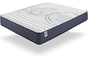 Naturalex - Colchón Viscoelástico Perfectsleep 135x190 cm - 21 cm - Semifirme - Espuma HR + Blue Látex - Transpirable - Confortable - Ergonómico - Hipoalergénico - Reversible Verano/Invierno