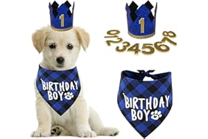 OTKARXUS Suministros de fiesta de cumpleaños para perro, trajes de mascotas, accesorios de decoración de fiesta para perros pequeños y medianos y gatos
