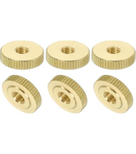 10Pcs Bouton Moleté Vis, M5x12mm Laiton Boulons Étagé Poignée Boutons