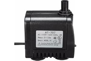 MASUNN AC 110V-120V 400L/H Petite Pompe À Eau Submersible Fontaine Étang De Poissons Aquarium