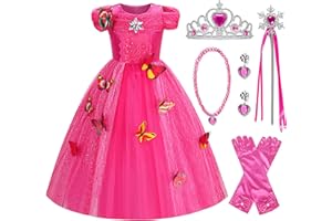 Cnexmin Déguisement Cendrillon Princesse Costume Robe de Princesse Cendrillon Fille Habillage Fête d'Anniversaire Halloween Noël Cosplay pour 3-9 Ans