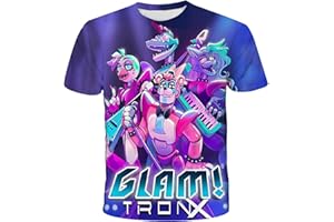 Jilijia Five Nights Game - Camiseta de manga corta para niños, diseño de anime FNAF