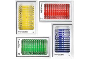 GREADEN 12PCS Enfants en plastique spécimen échantillons microscope préparé diapositives d'animaux insectes plantes fleurs pour microscopes stéréo (spécimen d'insecte rouge)