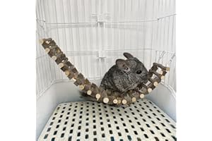 ZYYRSS Pet Hanging Ladder Hamster Stairs Wooden Suspension Bridge Steps Stairs Climbing Swing Climbing Ladder Bridge Bird Hamster Rodent Toys Supplies Handing Cage Decor