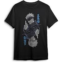 Anime Store Jujutsu Kaisen Yuji Itadori & Gojo Satoru Graphic Merch T-Shirt