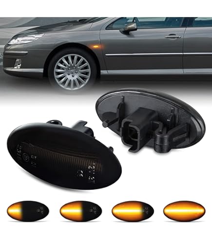 Kinstecks [Verbeterde versie] 2 stuks led-zijmarkeringslichten, vloeiend knipperlicht voor 1 3 5 serie E81 E82 E87 E88 E90 E91 E92 E93 E46 alleen BJ E60 E61 X3 E83