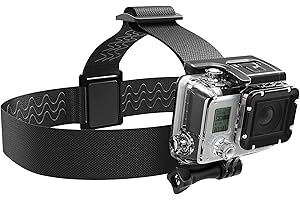 ‎SABRENT Sabrent GoPro/Action cam Kopfband Halterung, Actioncam Kopfgurt Sport & Outdoor Kompatibel mit GoPro Hero 10, 9, 8, 7, Max, Fusion, Hero (2018) 6, 5, 4, Session, DJI, Osmo, Action Kameras (GP-HDST)