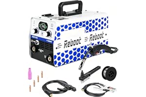 Reboot Gasless Mig Welder,240V MMA ARC/Lift Tig 3 in 1 Flux Core Welding Machine with IGBT Inverter Portable and Mini Suitable for Beginners DIY/Professional Welders
