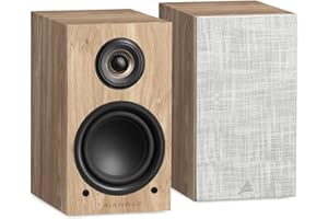 Triangle - Active Speakers LN01A - Bluetooth Bookshelf Speakers with 2 x 50W Amplifier - HD Audio - Phono/Optical Turntable Inputs & Subwoofer Output - 165 x 291 x 225 mm - Light Oak (Pair)