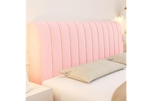 Chickwin Headboard Cover, Anti-Collision Headboard Cover, Elastic Headboard Protection Cover, Headboard Protector for Decoration (150 cm, Pink)