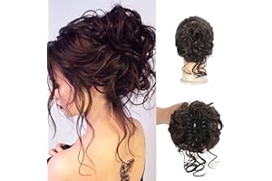 SDZNYQT Claw Messy Bun Hairpieces Clip Wavy Curly Hair Chignon Clip in Hairpieces Tousled Updo Doughnut Hair Bun Synthetic Hair Ponytail for Women Girls