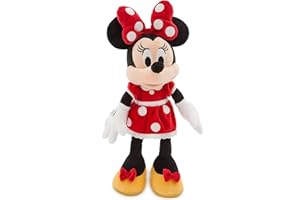 Disney Store Peluche Mediano de Minnie Mouse, Altura: 47 cm, Peluche con un Acabado de Tacto Suave y Detalles Bordados, Lleva el Conjunto Rojo Que la caracteriza, para Todas Las Edades