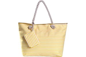 DonDon Grande borsa da spiaggia idrorepellente con cerniera Borsa a tracolla Shopper