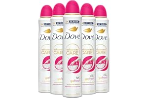 Dove Advanced Care Go Fresh Anti-Perspirant Aerosol Deodorant Spray for Women Dragonfruit & Coconut Cream, Pack of 5, 72 Hours Sweat Protection Pro-Ceramide Technology, 200 ml