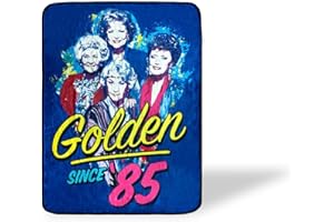 JUST FUNKY The Golden Girls Golden Since 85 Large Fleece Throw Blanket | 60 x 45 Inches