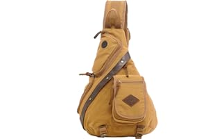 FANDARE Unisexe Sac de Poitrine Toile Sac à bandoulière Homme Sacoche Sling Crossbody Bag Sac épaule pour Outdoor Gym Voyage Camping Cyclisme Business