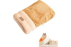 BAGALQIO Katzen Schlafsack, Cat Winter Sleeping Bag, Schlafsack Katze, Cat Sleeping Bag, Gemütliches Katzenbett für Hauskatzen, Pet Sleeping Bag Gifts for Small Cats and Dogs(Brown)