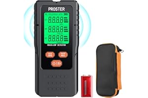 Proster Medidor EMF 3 en 1 Detector de Radiación de Campo Electromagnético Digital LCD Detector EMF EF RF MF con Alarma Automática para Inspecciones en el Hogar y la Oficina Caza de Fantasmas