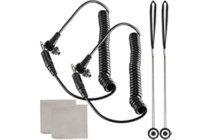 3,5-mm-PC-Synchronisationskabel Yucool 2-teiliges 14-Zoll-Spiralkabel, geeignet für Nikon-, Canon- und die meisten DSLR-Kameras mit Objektivkamerahalterung -2 -Das Kleid (6er-Pack)