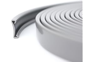 SHOPPING-KOBOLDE 1m PVC Kunststoff Handlauf Treppenhandlauf 50x8 mm viele Farben (hellgrau)