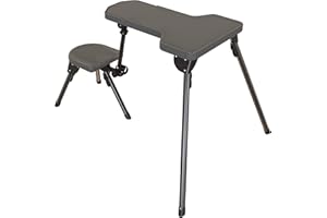 Caldwell Tavolo stabile Lite con piano del tavolo resistente alle intemperie, sedile ambidestro e design completamente pieghevole per un facile trasporto e tiro al bersaglio all'aperto