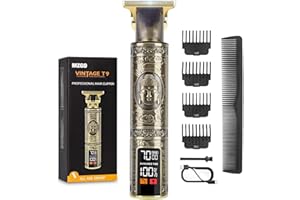 MZGO Hair Clippers for Men, Hair Trimmer Shaver with LCD Display, Professional Barber Clippers Cordless Detailer Trimmer, Built-in 1200mAh Battery for Haircuts, Beard Trimmer, Gift for Men