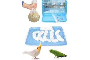 Odluzy 30 Pcs Disposable Bird Cage Liners Clear Plastic Parakeet Cage Liner Bag, Parrot Cage Tray Liners, Universal Bird Cage Accessories for Finches/Canaries/Cockatiels/Birdcage