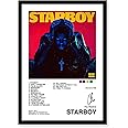 CodersParadise Wood The Weeknd - Starboy Wall Poster Frames | 8X12 Inch (A4 Size) | Hanging Wall Artwork Frames For Home