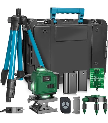 Gisam Kreuzlinienlaser Kaufen Kreuzlinienlaser 4 X 360° 16 Linien Laser, Fadenkreuz-Laser Wasserwaage, Bau Fadenkreuz Laser Wasserwaage, Automatische Nivellierung, Mit 2x2400 MAh Batterien Kreuzlinienlaser 4d Kaufen