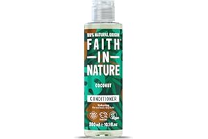 Faith In Nature 300ml Natural Coconut Conditioner, Hydrating, Vegan & Cruelty Free, No SLS or Parabens, For Normal to Dry Hair