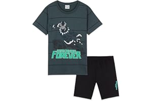 Marvel Avengers Pigiama Bambino Pigiama Spiderman Black Panther Captain America Pigiama Corto Bambino Estivo in Maniche Corte e Pantaloncini Gadget Ufficiale