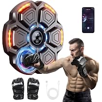 Macchina Da Boxe Musicale BukyTom – 12 Modalità Di Velocità, Conteggio Colpi, Bluetooth, Guanti Inclusi, Per Allenamento Casa, Palestra E Divertimento