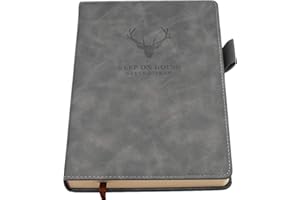 EARNING POWER Carnet de Notes Classique Papier à Rayures - Journal Couverture Rigide, 8,3 "× 5,7", 360 pages,Parfait pour le bureau Accueil École Rédaction professionnelle et prise de notes(A5,gris)