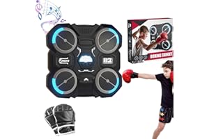 GENERIC Music Boxing Machine Wall Mounted Adjustable Lights Equipment with LED Lights and Gloves ScreenTarget Training Equipment for Kids Home Practice Toys UK Sales