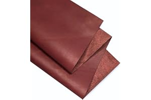 KGS Echte Lederblätter | Vollnarbiges Prägeleder | 1,3–1,5 mm Dickes | Rindslederblatt für Lederarbeiten und Reparaturen von Kozmo (Kastanienbraun, 30 x 30 cm)