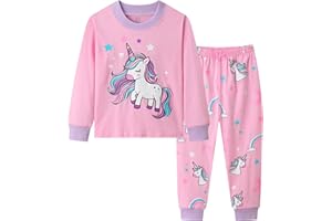 Dinopjs Pigiama da bambina a maniche corte, set di magliette con pantaloncini, abbigliamento da casa, comodo e traspirante, per bambini 2-7Y