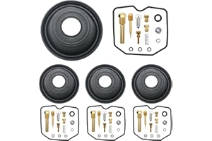Hoypeyfiy 4 Sets Carburettor Repair Kit with Gasket Replacement for Suzuki Bandit SF600 GSF600S