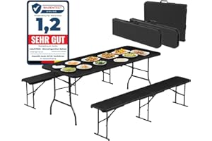 Albatros International Albatros - Juego de 2 bancos y 1 mesa de cerveza para hasta 10 personas